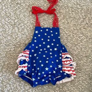 Baby Girl Stars n Stripes Short Romper. 3-6 months‎